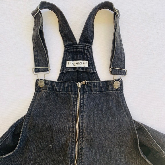 PULL&BEAR | Charcoal denim pinafore - Picture 4 of 4